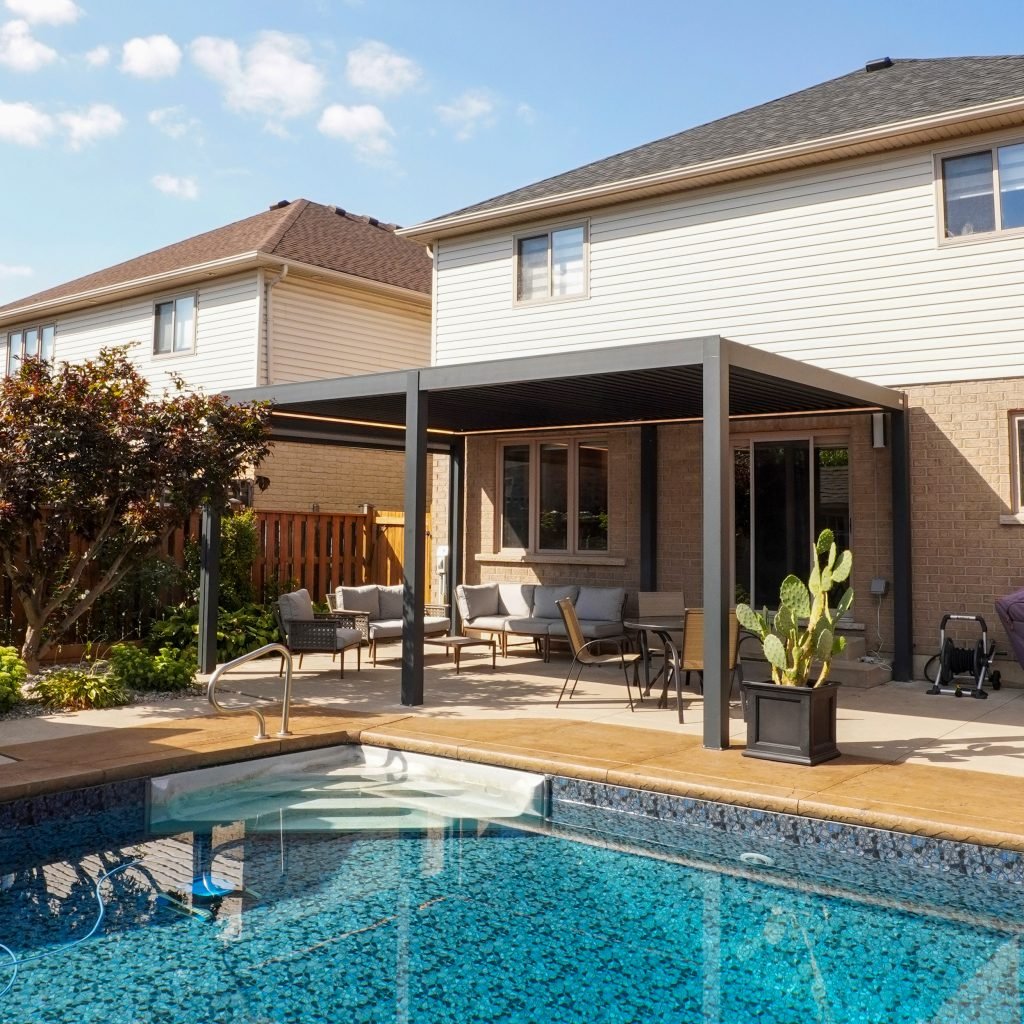 Hamilton Poolside Louvered Pergola