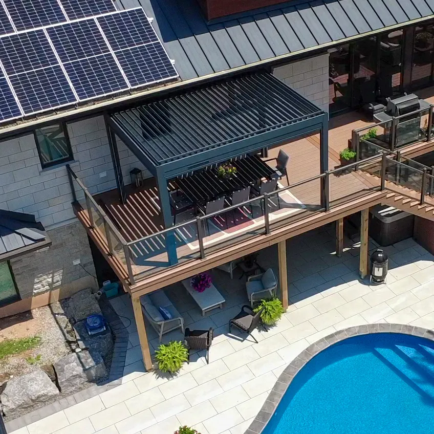 Milton Deck Louvered Pergola