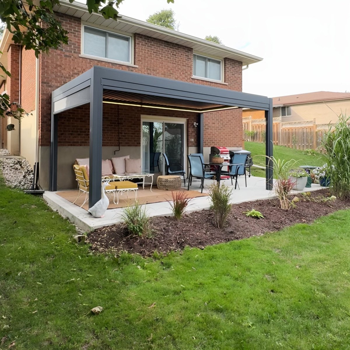 Waterloo Louvered Pergola with LED Lighting, photo 1